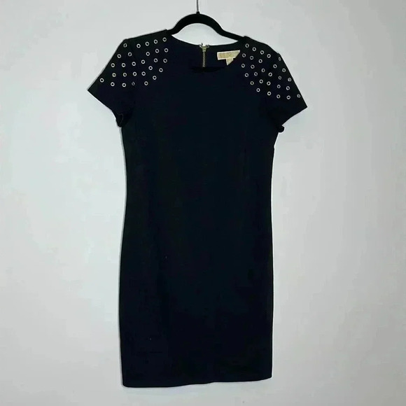Michael Kors Black Dress with Gold Shoulder detail - Picture 1 of 7
